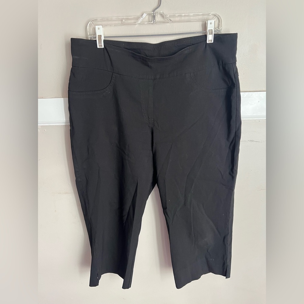Ruby Rd. Black Women's Cropped Pants Size 16W